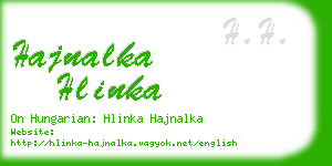 hajnalka hlinka business card